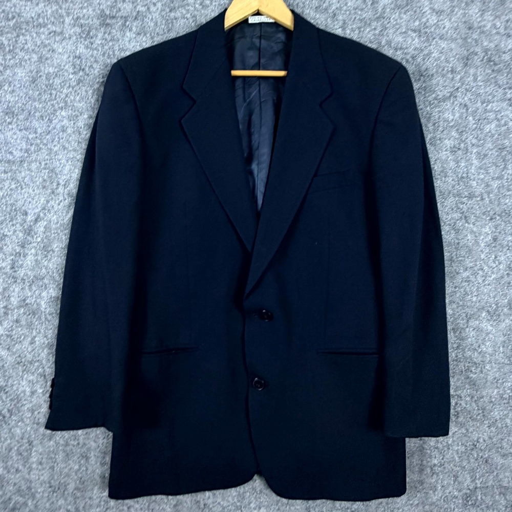 Assets by Andrew Fezza Blazer Jacket Women 10 Blue Notched Lapel Formal Business